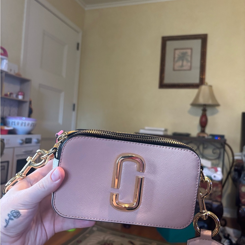 Marc Jacobs Blush Crossbody Bag with Gold Hardware